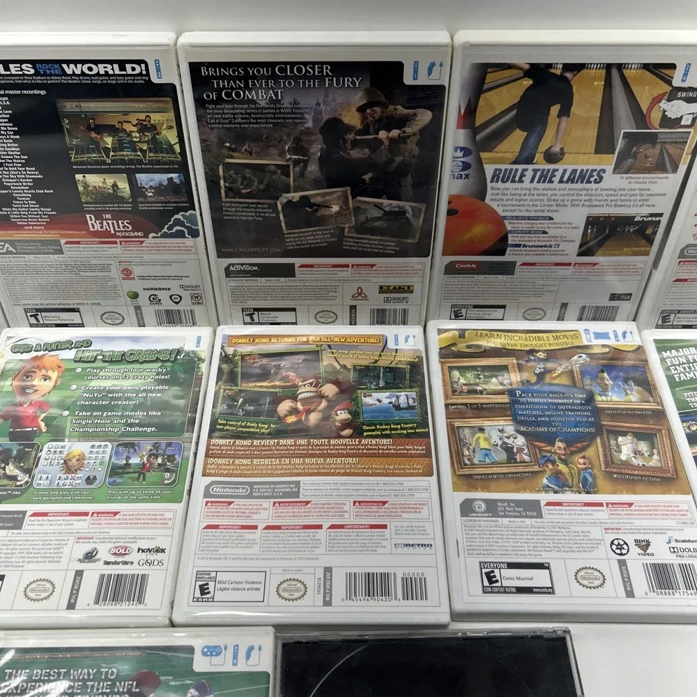 12 Nintendo Wii Games Bundle Donkey‎ Kong Sports Hunting & More Lot Great Value